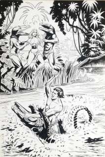 Tarzan - illustrazione originale a china - Loose page | Catawiki