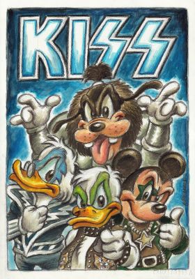 Kiss Tribute with Disney Icons | Corner4art