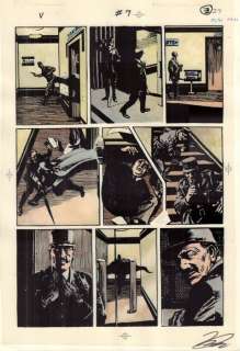V for Vendetta #7 - page 31, original colour art - First edition - (1989) | Catawiki