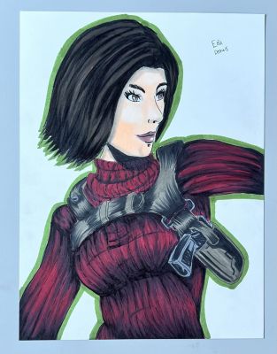 Arttrober2026 - Ada Wong 9x12 by EBUDraws | Raremarq (Buy It Now)