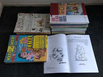 De Doorzon familie, Joop klepzeiker, Roel en zijn beestenboel, Zusje, Hein de Kort strips - 10 Schreurs strips, in Klepzeiker 2 opdrachttekening + 28 Gerrit de Jager + 7 Hein De Kort strips - Different editions - (1982/2006)