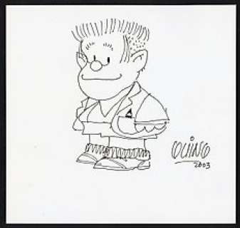 Quino - Dessin original - Mafalda - Manolito (2003) | Catawiki