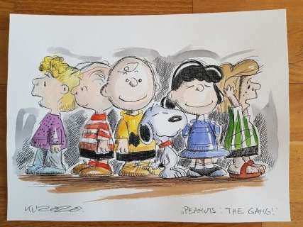 Peanuts - - PEANUTS THE GANG I/ 24 X 32 CM / Original - Loose page - First edition - (2019) | Catawiki