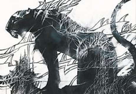 Danijel Zezelj - Illustrazione originale "Panther" - Loose page - (2020)