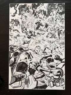 Chris Samnee - Original art for Absolute Power #1 Cover & X-Men #4 (Godzilla Variant) - RESERVED FOR A.B.
