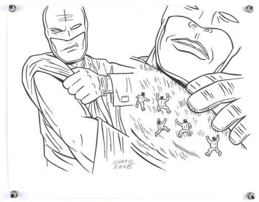 Lot 4241 - Shaky Kane an collection of 14 sketches, original Comic art and works. | Ewbank’s