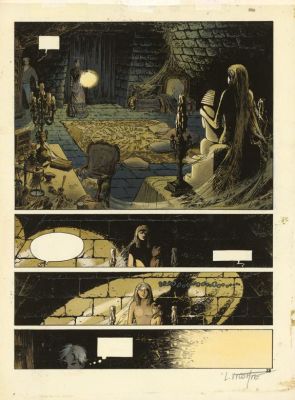 Laurent Vicomte | Bleu de mise en couleur pour la planche n°28 - L’Appel - Sasmira | Daniel Maghen