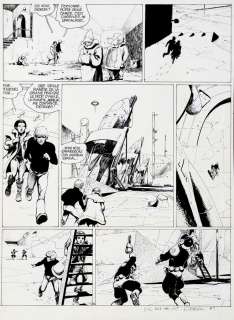 Rosinski | Hans, planche n°17 Ã  l’encre de Chine et Ã  la g… | Banque Dessinée