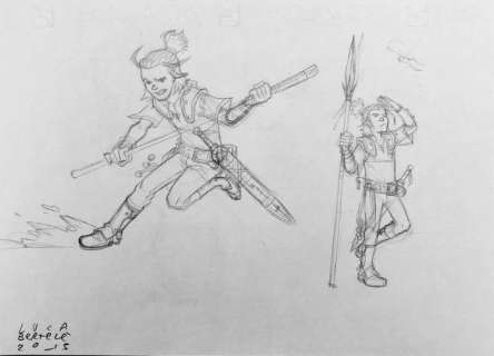 Dragonero Young - studio del personaggio di Luca Bertelè - Loose page - (2015) | Catawiki
