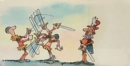 Maurice Rosy - Originele tekening in kleur - "Le Duel" - (1974)