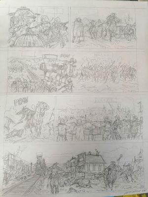 PLANCHE CRAYONNÉ DE WILD WEST - T4 P25 - JACQUES LAMONTAGNE | Pulp’s