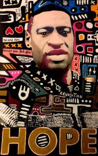 Maxemmed - illustrazione originale :" George Floyd "( 29x42 cm) - Loose page - (2020) | Catawiki