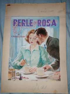Ugo Matania - illustrazione originale "Perle rosa" - Loose page