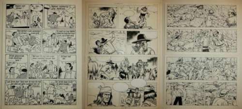 Studio Vandersteen - 3 originele pagina’s - Jerom + Karl May + Bessy - Loose page - (70s) | Catawiki