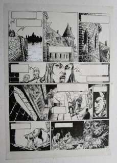 Verhaeghe, Christian - Originele pagina in inkt (p.28) - Kroniek der Guldensporenslag | Catawiki