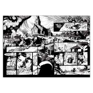 Nicolas Siner - Lord Gravestone - Double planche originale 1-2