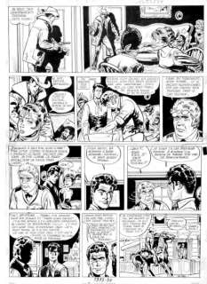 Jijé (Joseph Gillain Dit) | JIJé Jerry Spring - Mon ami Red" Encre de chine pour la planche&hellip | Coutau Bégarie