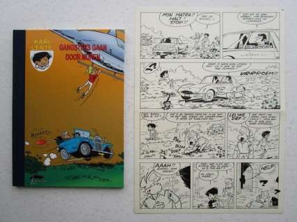 Kari Lente 46 - Originele pagina (p.18) + hardcover album - Gangsters gaan door muren - First edition - (2010) | Catawiki