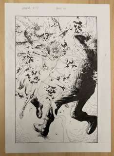 Gary Frank Geiger original comic art #13, p4 Superman, Batman, Hulk artist