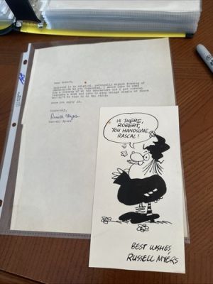 RUSSELL MYERS SIGNED AUTOGRAPHED BROOM-HILDA COMIC Figure W Letter AB | eBay US (Buy It Now)