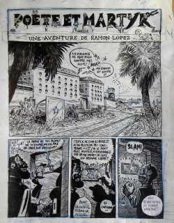 Philippe Vuillemin | « Ramon Lopez  » L’Echo des Savanes  » – Planche originale – Page Titre – Vuillemin | Zic et Bul