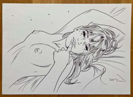 Jim - Dessin original - Une Nuit Ã  Rome - Marie nue (2014) | Catawiki