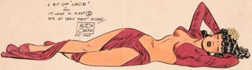 Milton Caniff Male Call/Miss Lace Inscribed Color Print (Camp Newspaper Service, 1943)....