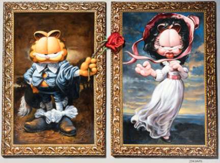 Jim Davis Studio "Blue Boy and Pinkie" Painting Original Art (c. 2000s).... | Heritage