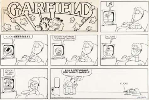 Davis, Jim | Jim Davis Garfield Sunday Comic Strip Original Art dated 5-23-82 (United Feature Syndicate, 1982).... | Heritage