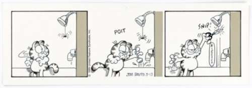 Davis, Jim | Jim Davis Garfield Daily Comic Strip Original Art dated 3-13-89 (United Feature Syndicate, 1989).... | Heritage