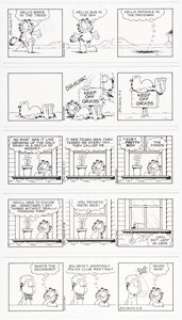 Davis, Jim | Jim Davis Garfield Consecutive Daily Comic Strip Original Art Group of 6 (PAWS, 2008).... (Total: 6 Original Art) | Heritage