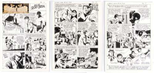 Paul Reinman | Mighty Comics #43 Black Hood Complete 3-Page Story Original Art (Archie, 1967). (Total: 3 Original Art) | Heritage
