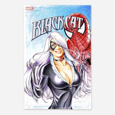 Mark Sparacio | Black Cat #1 Watercolor Painting (Marvel Comics, 2019) | Landry Pop Auctions