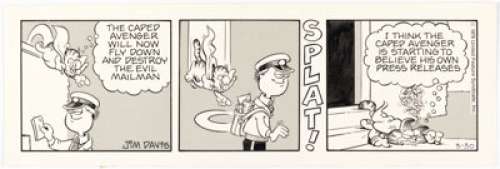 Jim Davis Garfield Daily Comic Strip Original Art dated 3-30-79 (United Feature Syndicate, 1979). | Heritage