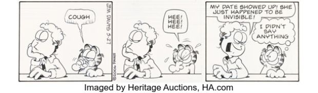 Jim Davis Garfield Daily Comic Strip Original Art dated 5-27-06 (PAWS, 2006). | Heritage