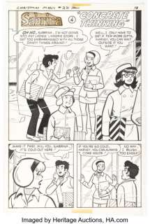 Dick Malmgren and Jon D’Agostino Archie Giant Series Magazine #231 "Concrete Thinking" Complete 5-Page Story Original Art (Archie, 1975). (Total: 5 Original Art) | Heritage