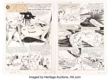 John Rosenberger The Adventures of the Fly #13 Complete 6-Page Story Original Art (Archie, 1961). (Total: 6 Original Art) | Heritage