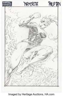 Philip Tan - Namorita Specialty Pin-Up Illustration Original Art and 2 Persian Gilded Illustrations (2024). (Total: 3 Original Art) | Heritage