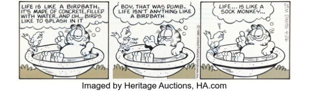 Jim Davis Garfield Daily Comic Strip Original Art dated 4-26-86 (United Feature Syndicate, 1986). | Heritage