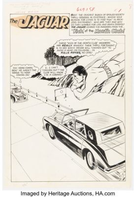 John Rosenberger Adventures of the Jaguar #14 Splash Page 1 Original Art (Archie, 1963). | Heritage