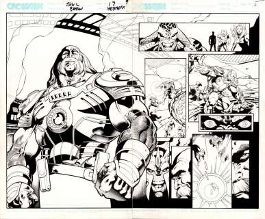 Scot Eaton Andrew Hennessy - sigil #17 p. 04 & 05 - double splash!