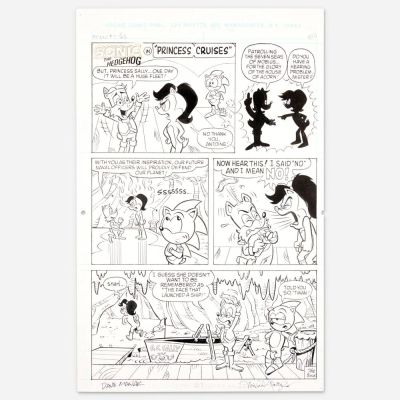 Lot 288 - Dave Manak and Jon D’Agostino, Sonic the Hedgehog #7 Story Page 30 Original Art (Archie Comics, 1993) | Landry Pop Auctions