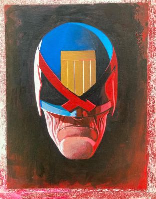 Lee Carter | Judge Dredd Headshot by Lee Carter | Panel Gallery