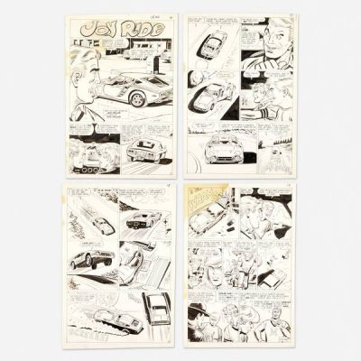 Jack Keller | Hot Rods and Racing Cars #109 Complete 4 Page Story Original Art (Charlton Comics, 1971) | Landry Pop Auctions