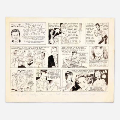 Don Sherwood | Lot 325 - Dick Clark’s Rock and Roll Remember Sunday Strip Original Art (Chicago Sun Times, 1994) | Landry Pop Auctions
