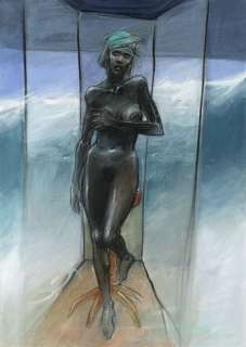 *Enki Bilal Né En 1951 Un Siècle D’amour Encre de Chine, Acrylique Et Pastel Pour Un Dessin de Cet Album Publié En 2009 Aux É... | Un siècle d’amour | Artcurial