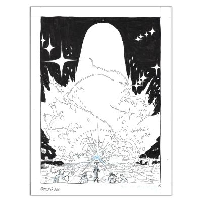 Martin Robic | Une Fête Sans Fin - Page originale 95 + storyboard | Achetez de l’Art