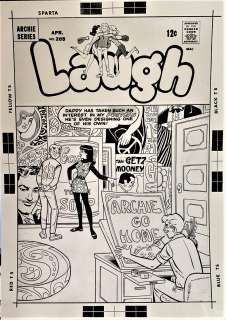Dan Decarlo - laugh comics #205 cover (large silver age andy warhol homage cover) 1967
