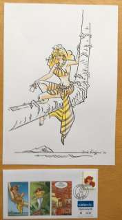 Franka - Originele tekening + Catawiki Stripenvelop 6 - (2012) | Catawiki