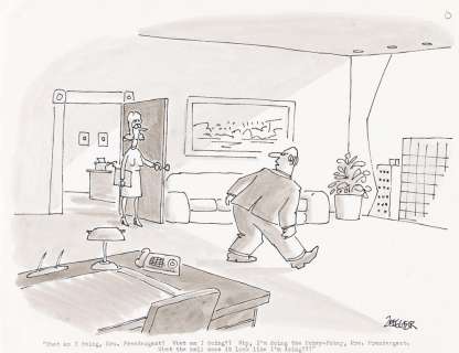 (NEW YORKER) JACK ZIEGLER (1942 - 2017) "What am I doing, Mrs. Prendergast?" | Swann Galleries